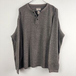 High Sierra Sweater Men Large Gray Textured Cotton Long Sleeve Pullover